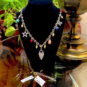 Chico’s Gold Tone Charms Necklace